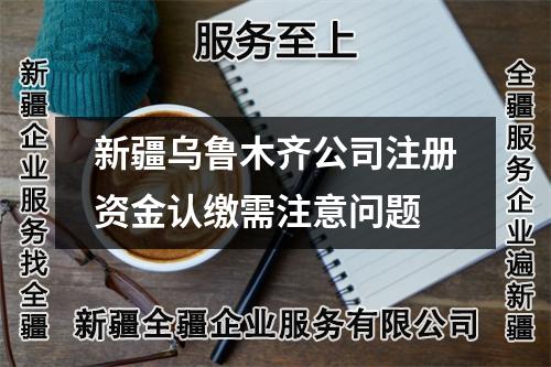 新疆乌鲁木齐公司注册资金认缴需注意问题