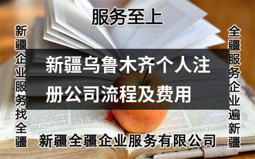 新疆乌鲁木齐个人注册公司流程及费用