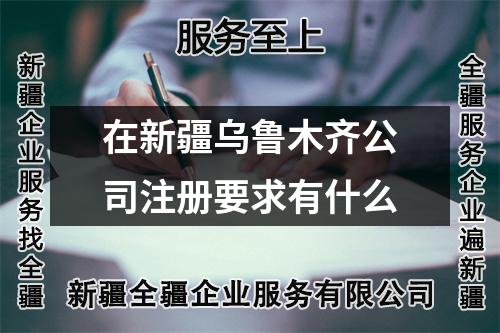 在新疆乌鲁木齐公司注册要求有什么