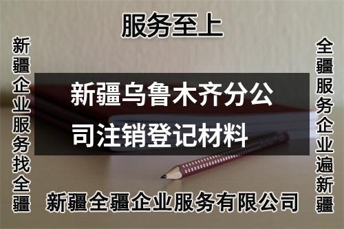 新疆乌鲁木齐分公司注销登记材料