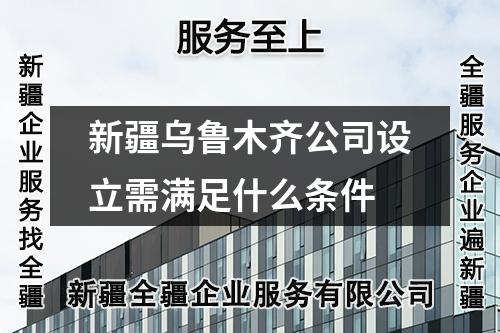 新疆乌鲁木齐公司设立需满足什么条件