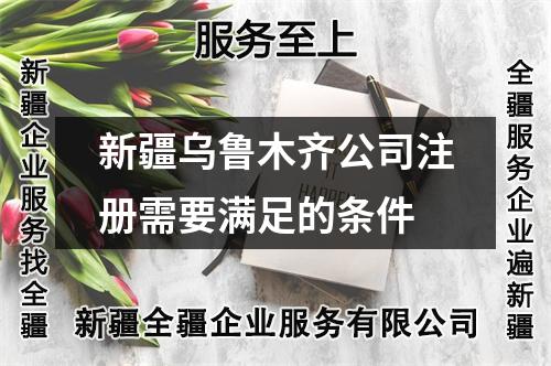 新疆乌鲁木齐公司注册需要满足的条件
