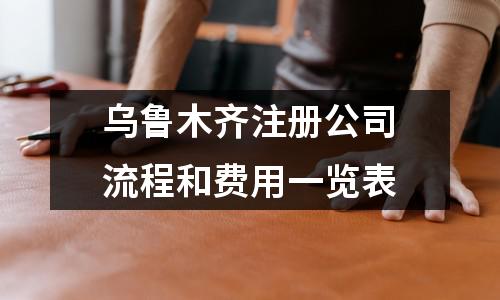 乌鲁木齐注册公司流程和费用一览表