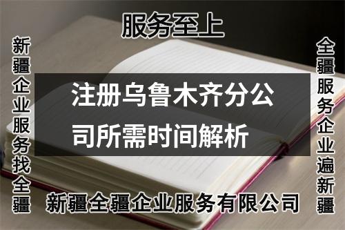 乌鲁木齐分公司注册流程全解析