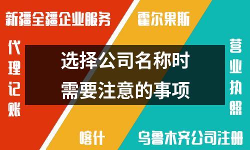 选择公司名称时需要注意的事项