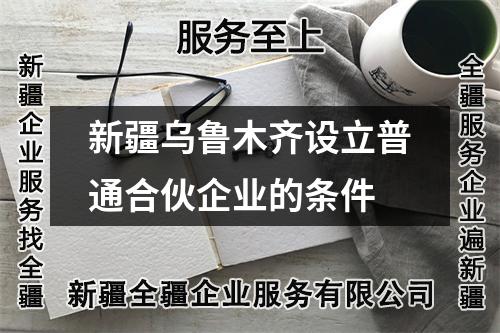 新疆乌鲁木齐设立普通合伙企业的条件