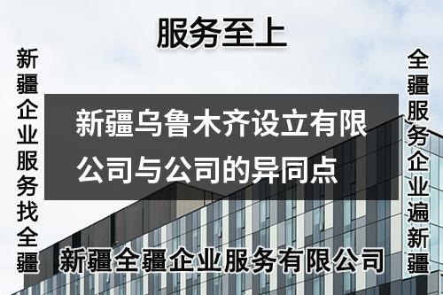 新疆乌鲁木齐设立有限公司与公司的异同点