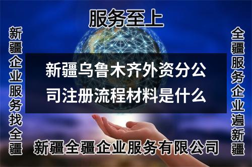 新疆乌鲁木齐外资分公司注册流程材料是什么