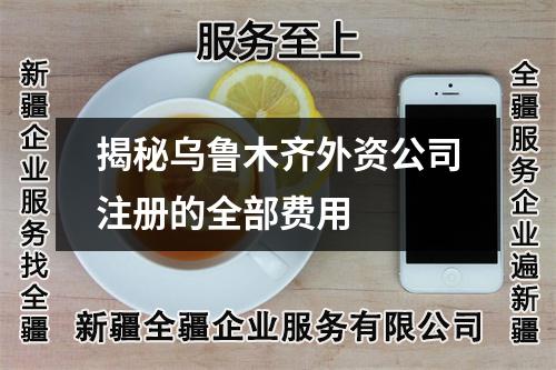 揭秘乌鲁木齐外资公司注册的全部费用