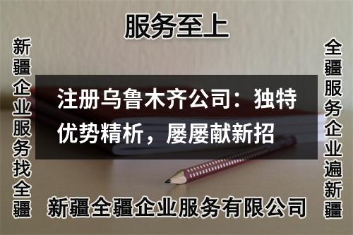 注册乌鲁木齐公司：独特优势精析，屡屡献新招