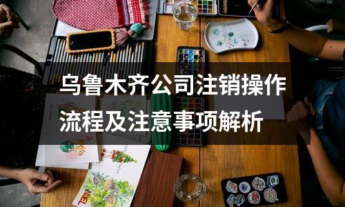 乌鲁木齐公司注销操作流程及注意事项解析