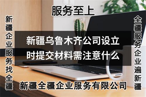 新疆乌鲁木齐公司设立时提交材料需注意什么