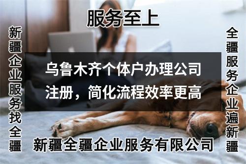 乌鲁木齐个体户办理公司注册，简化流程效率更高